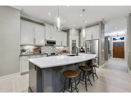 44 Bridle Estates Place Sw, Calgary, AB - Indoor Photo Showing Kitchen With Upgraded Kitchen