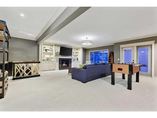 44 Bridle Estates Place Sw, Calgary, AB - Indoor With Fireplace