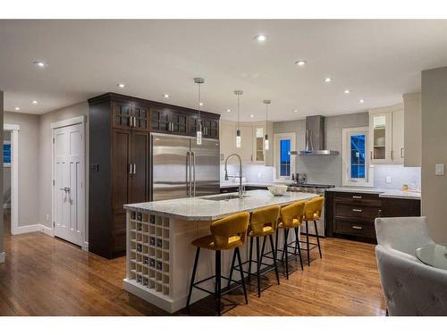 1023 Lake Bonavista Drive Se, Calgary, AB - Indoor Photo Showing Kitchen With Upgraded Kitchen