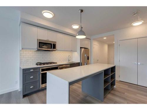 808-327 9A Street Nw, Calgary, AB - Indoor Photo Showing Kitchen With Stainless Steel Kitchen With Upgraded Kitchen