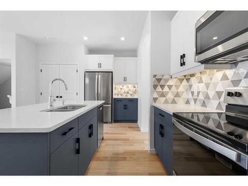 59 Edith Terrace Nw, Calgary, AB - Indoor Photo Showing Kitchen With Stainless Steel Kitchen With Double Sink With Upgraded Kitchen