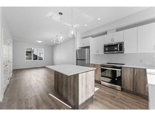 305-137 Red Embers Link Ne, Calgary, AB - Indoor Photo Showing Kitchen With Stainless Steel Kitchen With Upgraded Kitchen