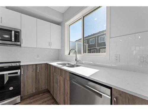 305-137 Red Embers Link Ne, Calgary, AB - Indoor Photo Showing Kitchen With Double Sink With Upgraded Kitchen