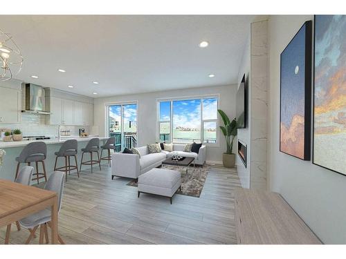 36 Belmont Terrace Sw, Calgary, AB - Indoor Photo Showing Living Room