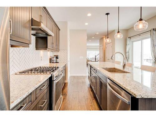 17 Marquis Heights Se, Calgary, AB - Indoor Photo Showing Kitchen With Upgraded Kitchen