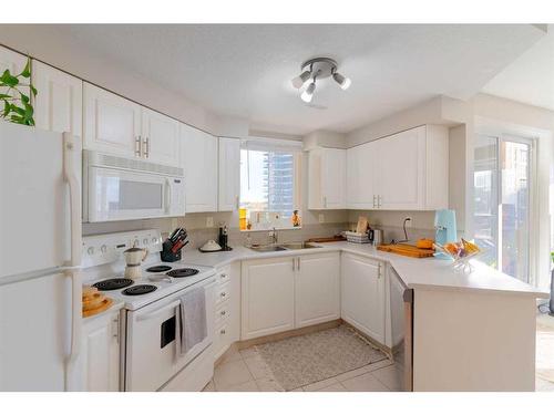 901-683 10 Street Sw, Calgary, AB - Indoor Photo Showing Kitchen With Double Sink