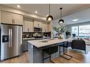 403 Sora Boulevard Se, Calgary, AB  - Indoor Photo Showing Kitchen With Stainless Steel Kitchen 