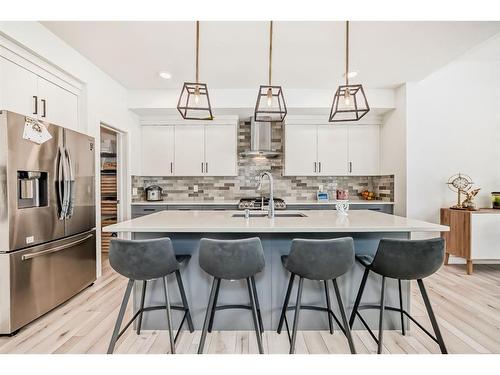 166 Creekstone Way Sw, Calgary, AB - Indoor Photo Showing Kitchen With Upgraded Kitchen