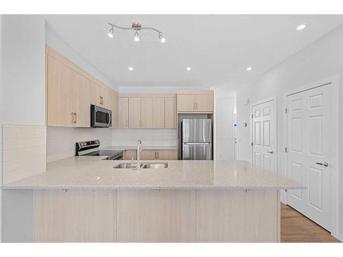 8920 Cityscape Drive Ne, Calgary, AB - Indoor Photo Showing Kitchen With Stainless Steel Kitchen With Double Sink