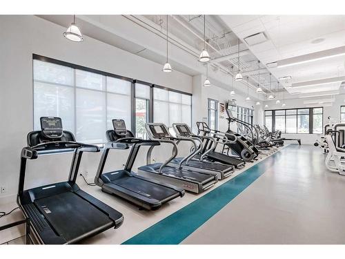 605-122 Mahogany Centre Se, Calgary, AB - Indoor Photo Showing Gym Room