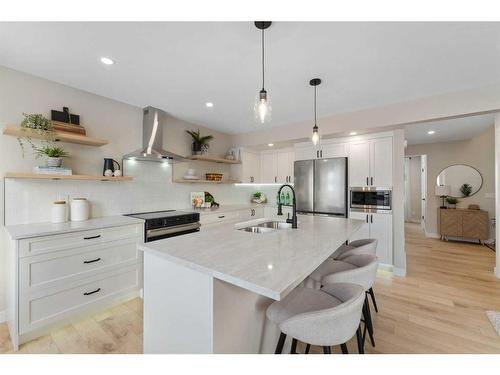 114 Bridleridge Circle Sw, Calgary, AB - Indoor Photo Showing Kitchen With Upgraded Kitchen