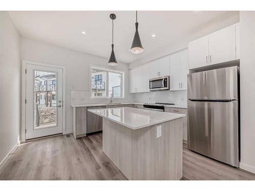 334 Ambleton Street Nw, Calgary, AB - Indoor Photo Showing Kitchen With Stainless Steel Kitchen With Upgraded Kitchen