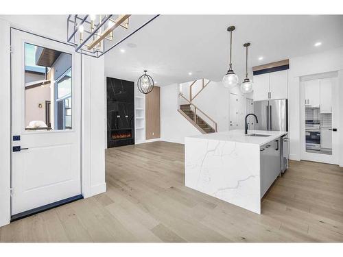 127 Saddlepeace Manor Ne, Calgary, AB - Indoor Photo Showing Kitchen With Stainless Steel Kitchen With Upgraded Kitchen