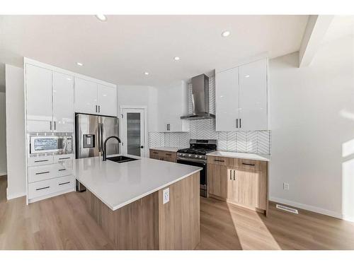 374 Corner Glen Way Ne, Calgary, AB - Indoor Photo Showing Kitchen With Upgraded Kitchen