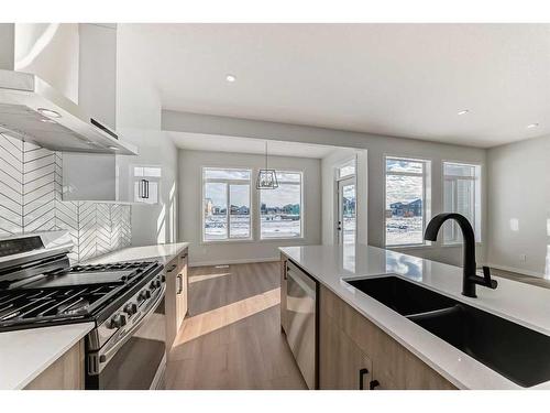 374 Corner Glen Way Ne, Calgary, AB - Indoor Photo Showing Kitchen With Double Sink With Upgraded Kitchen