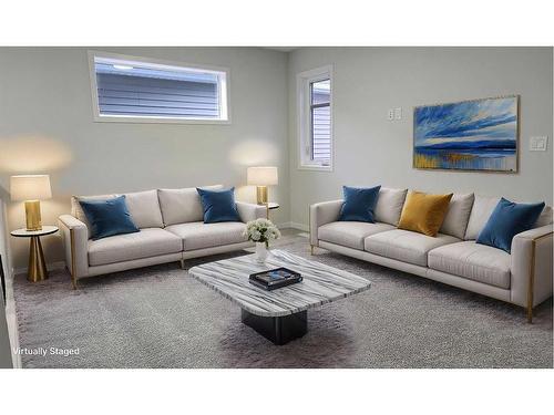 374 Corner Glen Way Ne, Calgary, AB - Indoor Photo Showing Living Room