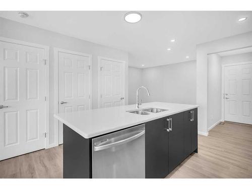 281 Yorkville Boulevard Sw, Calgary, AB - Indoor Photo Showing Kitchen With Double Sink