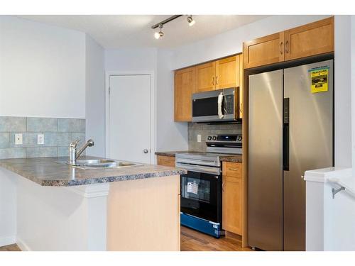 217 Mckenzie Towne Lane Se, Calgary, AB - Indoor Photo Showing Kitchen With Double Sink