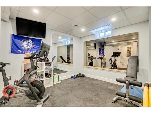 151 Midvalley Place Se, Calgary, AB - Indoor Photo Showing Gym Room