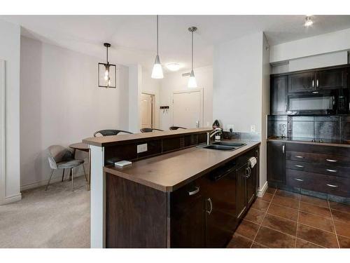 409-30 Royal Oak Plaza Nw, Calgary, AB - Indoor Photo Showing Kitchen With Double Sink