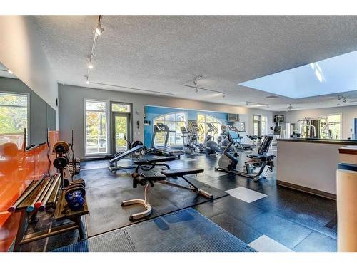 205-2 Hemlock Crescent Sw, Calgary, AB - Indoor Photo Showing Gym Room