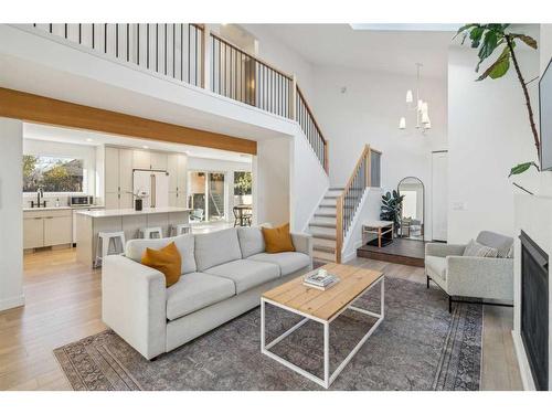 412 Brookpark Drive Sw, Calgary, AB - Indoor Photo Showing Living Room