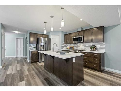 868 Lakewood Circle, Strathmore, AB - Indoor Photo Showing Kitchen With Stainless Steel Kitchen With Upgraded Kitchen