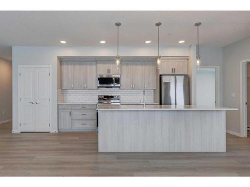 3113-550 Belmont Street Sw, Calgary, AB - Indoor Photo Showing Kitchen With Upgraded Kitchen