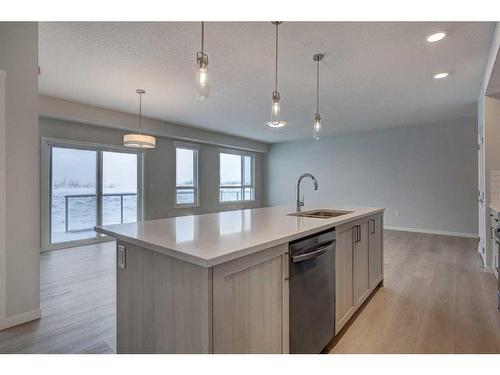 3113-550 Belmont Street Sw, Calgary, AB - Indoor Photo Showing Kitchen With Upgraded Kitchen