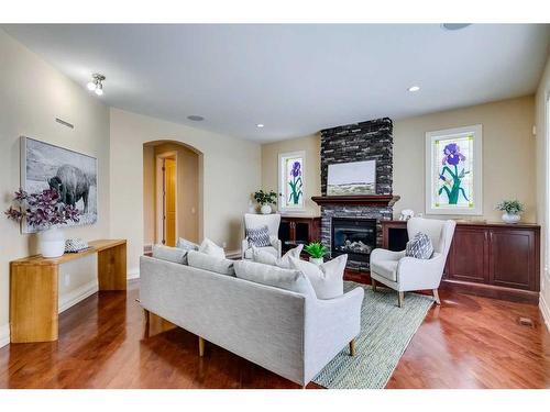 2332 6 Street Se, Calgary, AB - Indoor Photo Showing Living Room With Fireplace