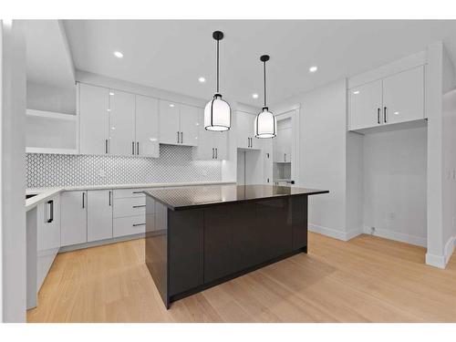 145 Saddlecrest Circle Ne, Calgary, AB - Indoor Photo Showing Kitchen With Upgraded Kitchen