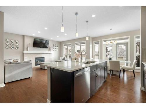 373 Nolan Hill Boulevard Nw, Calgary, AB - Indoor Photo Showing Kitchen With Fireplace With Upgraded Kitchen