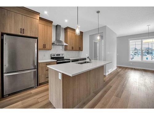 73 Herron Mews Ne, Calgary, AB - Indoor Photo Showing Kitchen With Stainless Steel Kitchen With Double Sink With Upgraded Kitchen