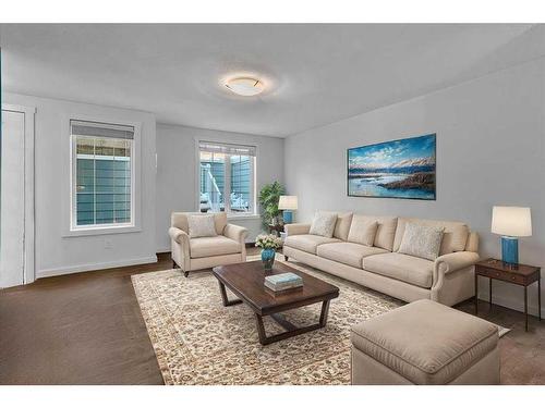 107 Auburn Bay Street Se, Calgary, AB - Indoor Photo Showing Living Room