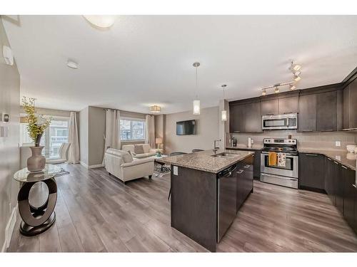 204 Evanston Manor Nw, Calgary, AB - Indoor Photo Showing Kitchen With Stainless Steel Kitchen With Upgraded Kitchen