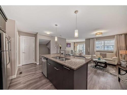 204 Evanston Manor Nw, Calgary, AB - Indoor Photo Showing Kitchen With Double Sink