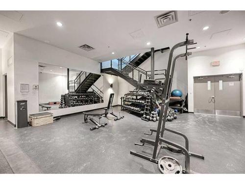 3305-210 15 Avenue Se, Calgary, AB - Indoor Photo Showing Gym Room