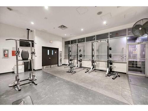 3305-210 15 Avenue Se, Calgary, AB - Indoor Photo Showing Gym Room