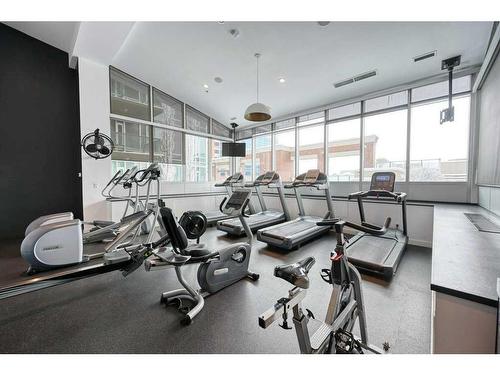 3305-210 15 Avenue Se, Calgary, AB - Indoor Photo Showing Gym Room