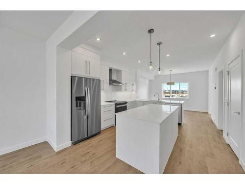 604 Dawson Drive, Chestermere, AB - Indoor Photo Showing Kitchen With Stainless Steel Kitchen With Upgraded Kitchen