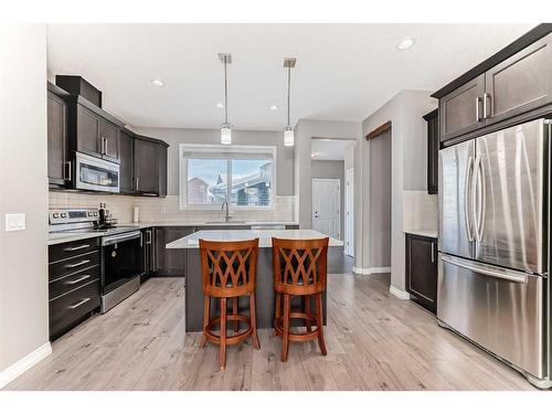 183 Redstone Grove Ne, Calgary, AB - Indoor Photo Showing Kitchen With Stainless Steel Kitchen With Upgraded Kitchen