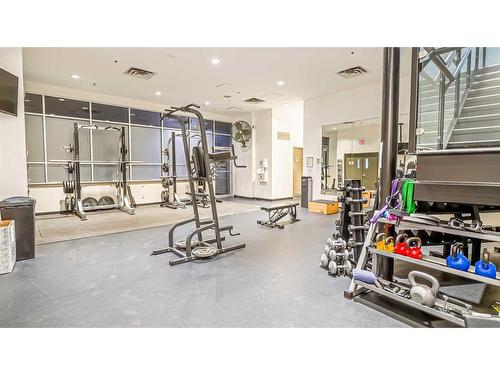 608-210 15 Avenue Se, Calgary, AB - Indoor Photo Showing Gym Room