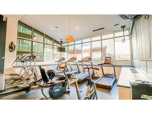 608-210 15 Avenue Se, Calgary, AB - Indoor Photo Showing Gym Room