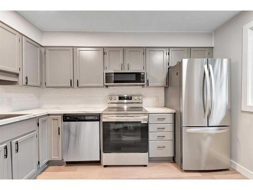 3-310 Brookmere Road Sw, Calgary, AB - Indoor Photo Showing Kitchen With Stainless Steel Kitchen