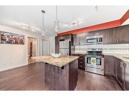 1204-279 Copperpond Common Se, Calgary, AB - Indoor Photo Showing Kitchen With Stainless Steel Kitchen With Upgraded Kitchen