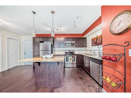 1204-279 Copperpond Common Se, Calgary, AB - Indoor Photo Showing Kitchen With Stainless Steel Kitchen With Upgraded Kitchen