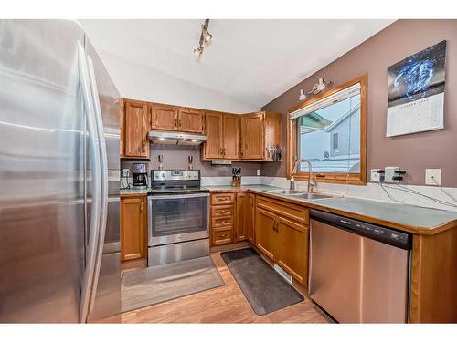 15 Carmel Close Ne, Calgary, AB - Indoor Photo Showing Kitchen With Stainless Steel Kitchen With Double Sink