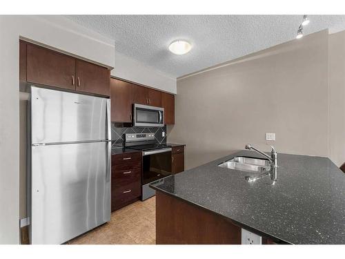 906-8880 Horton Road Sw, Calgary, AB - Indoor Photo Showing Kitchen With Stainless Steel Kitchen With Double Sink