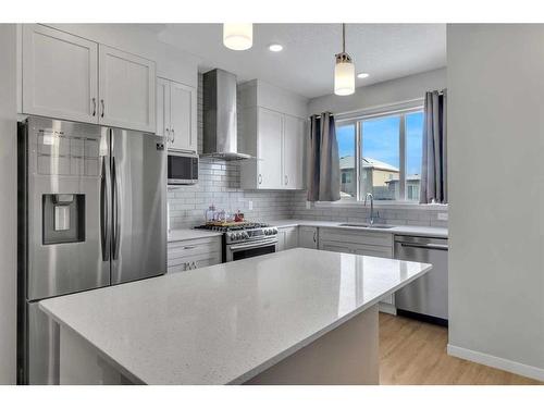 212 Cornergate Row Ne, Calgary, AB - Indoor Photo Showing Kitchen With Stainless Steel Kitchen With Upgraded Kitchen