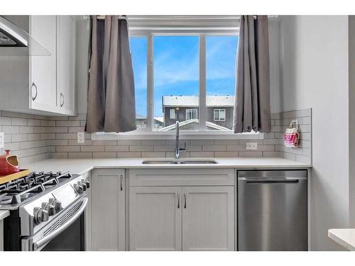 212 Cornergate Row Ne, Calgary, AB - Indoor Photo Showing Kitchen With Double Sink